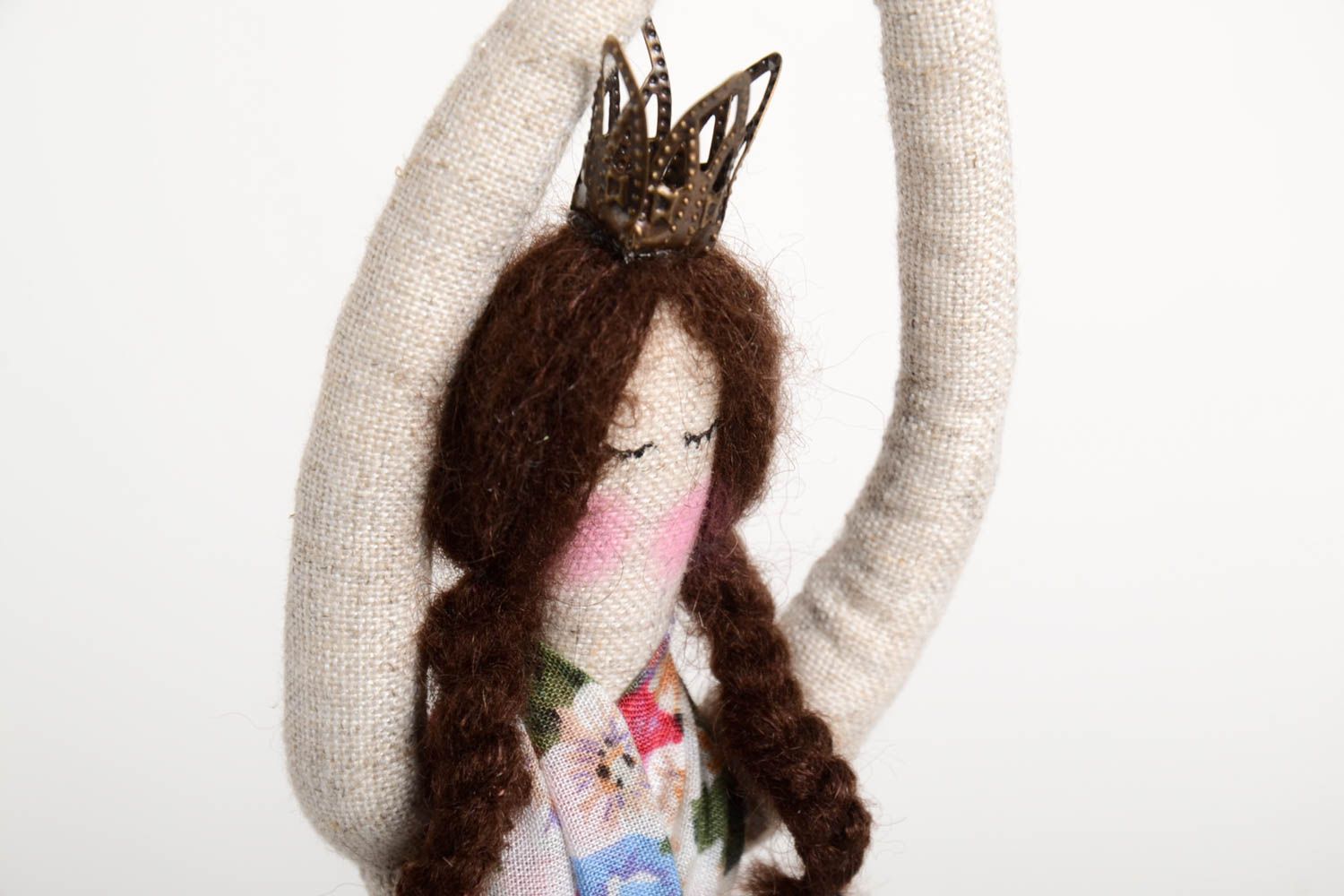 Статуэтка ручной работы декор для дома украшение для интерьера кукла с короной фото 1