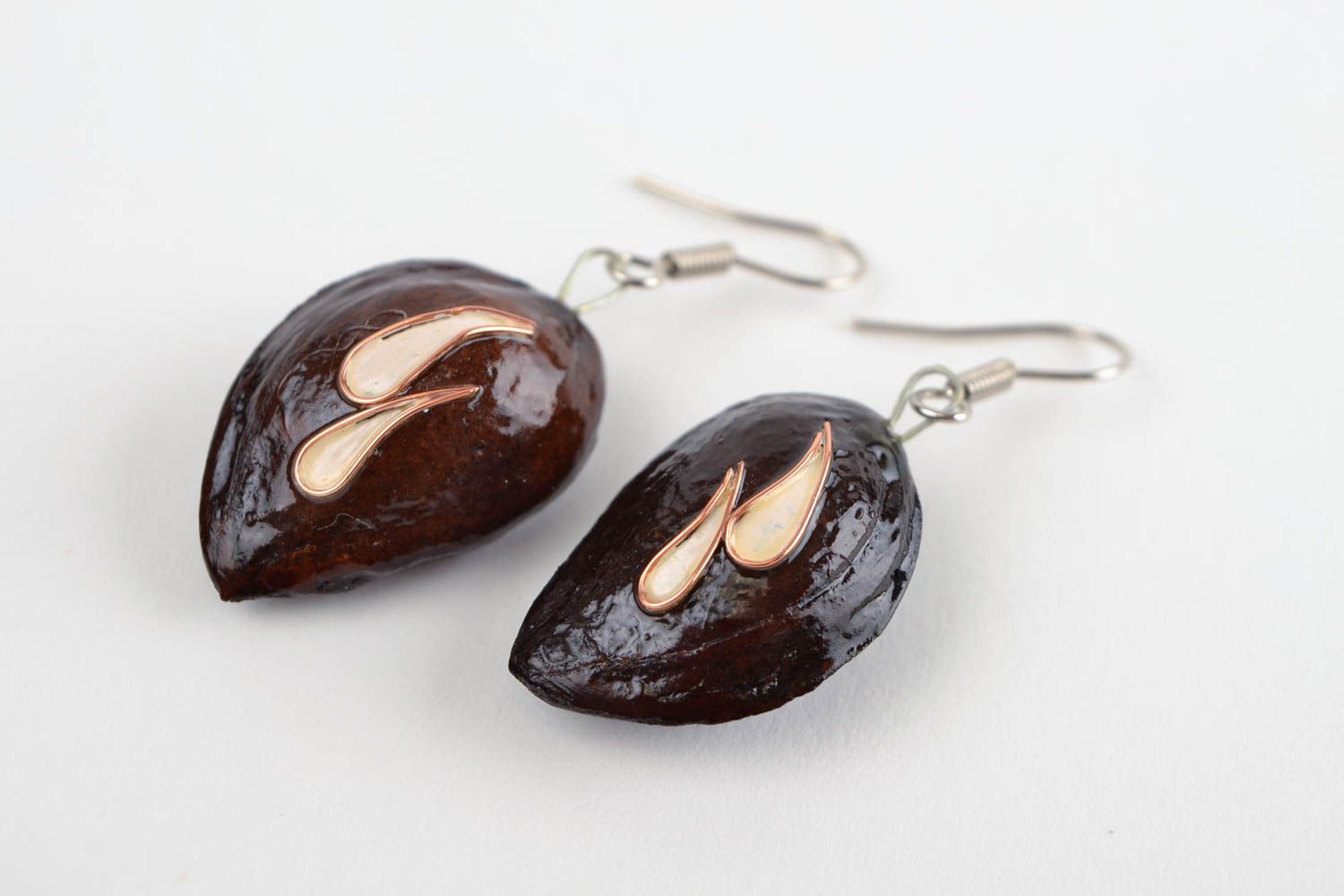 Wood earrings handmade earrings wooden jewelry designer accessories wood gifts photo 4