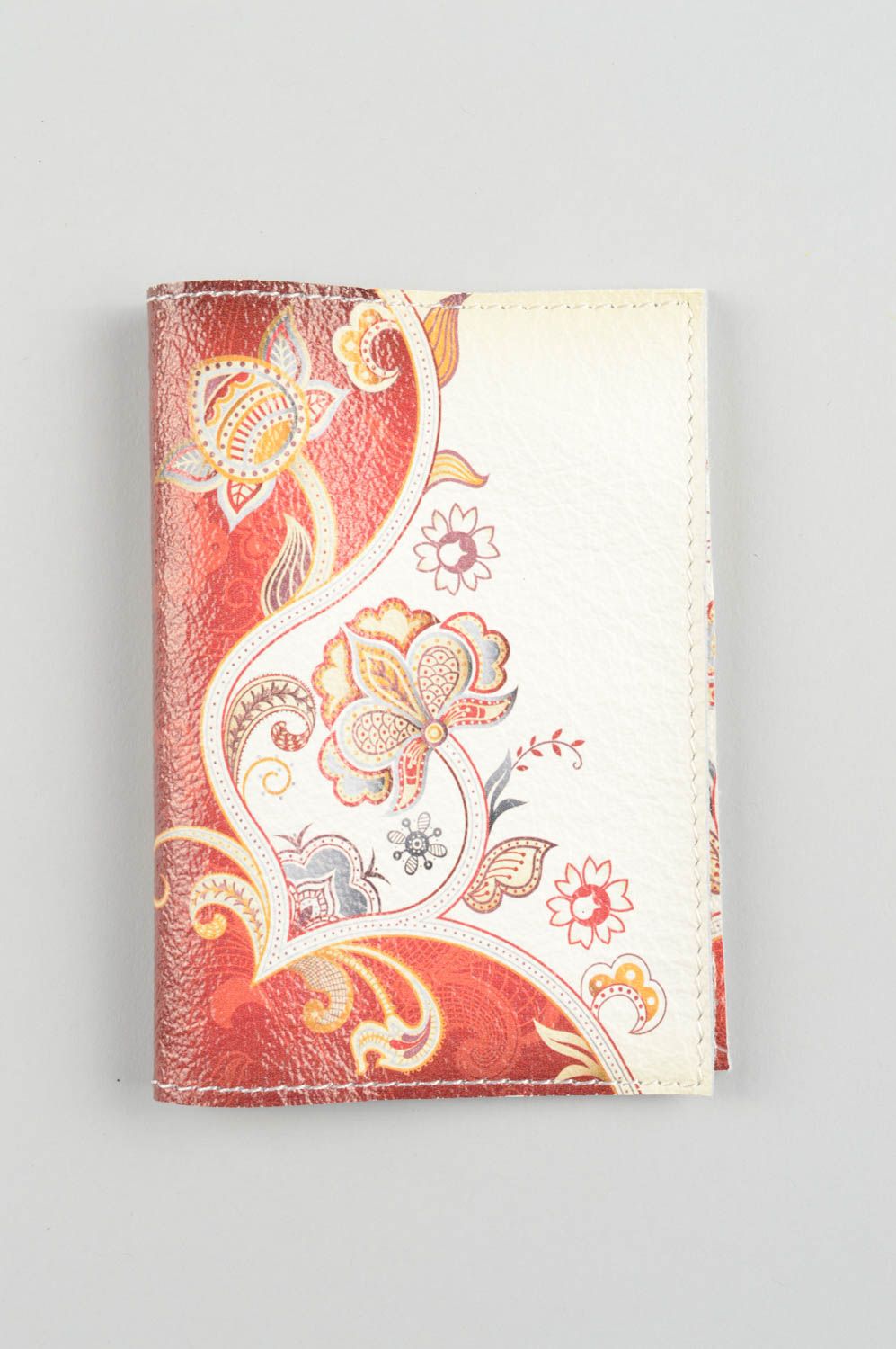 Handmade passport cover gift ideas leather cover for documents gift for her photo 5
