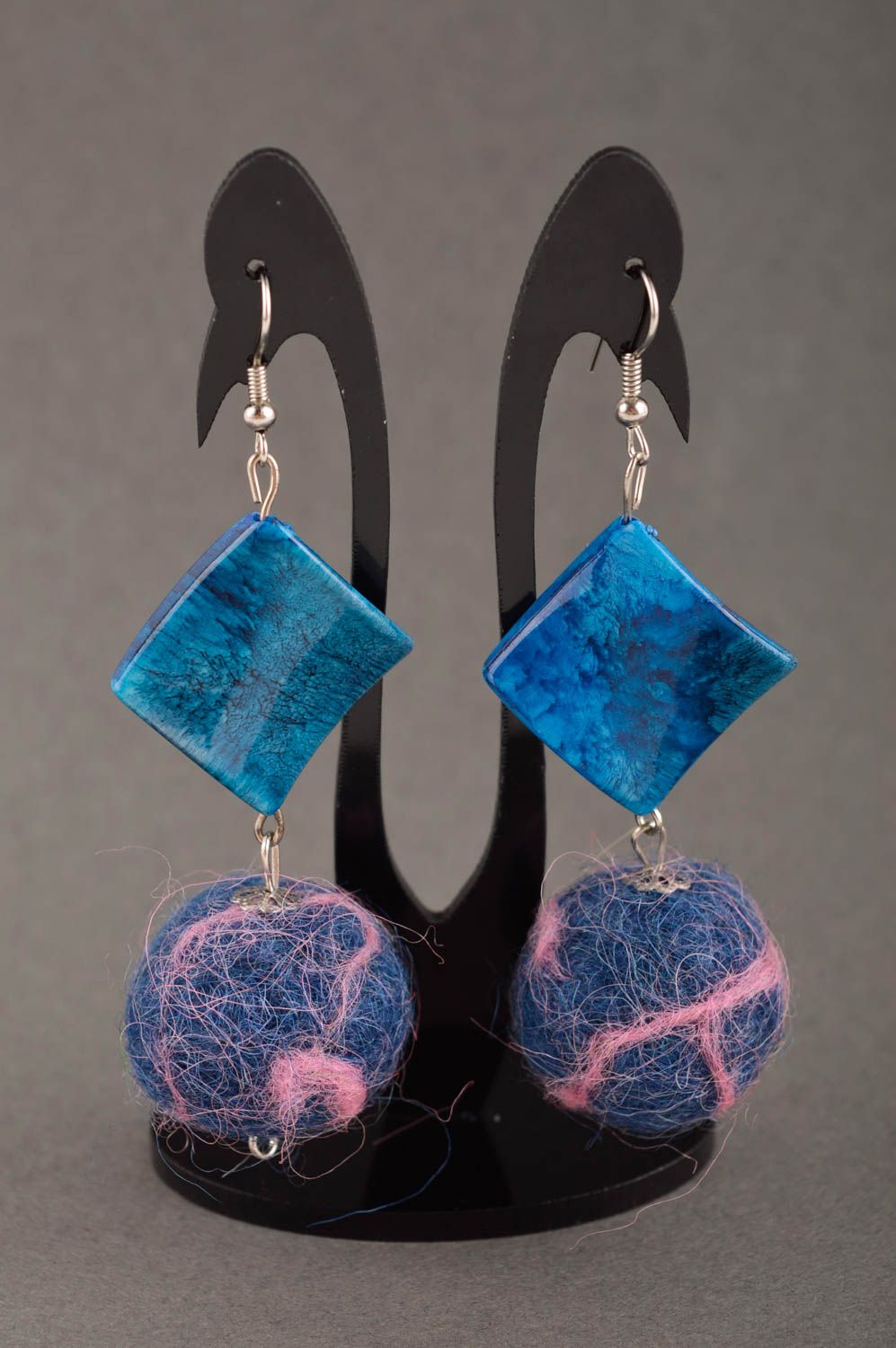 Handmade earrings dangling earrings designer jewelry fashion accessories photo 1