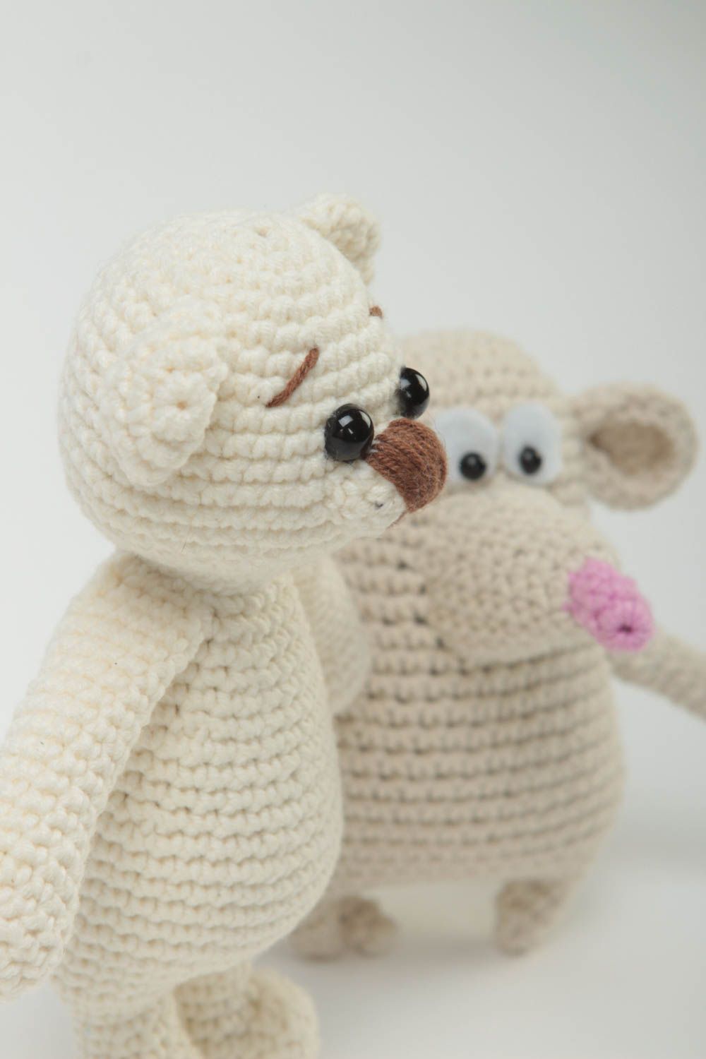 Spielsachen für Kinder weiche Kuscheltiere handgemachte Kuscheltiere Maus Bär foto 3