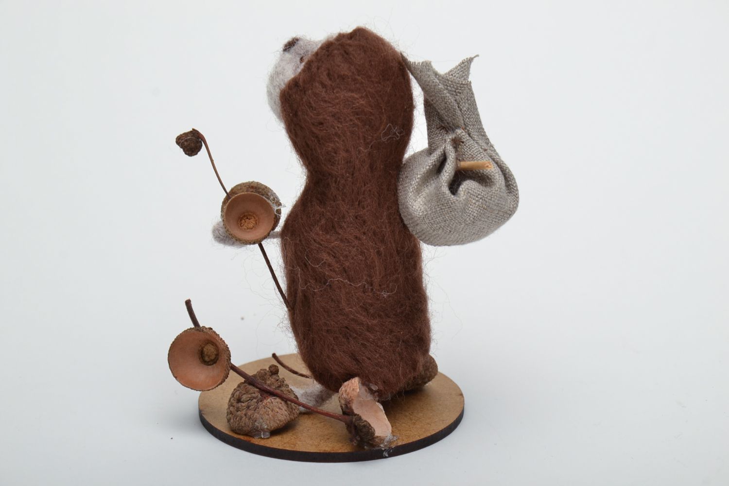Jouet en laine Hérisson miniature décoratif photo 4
