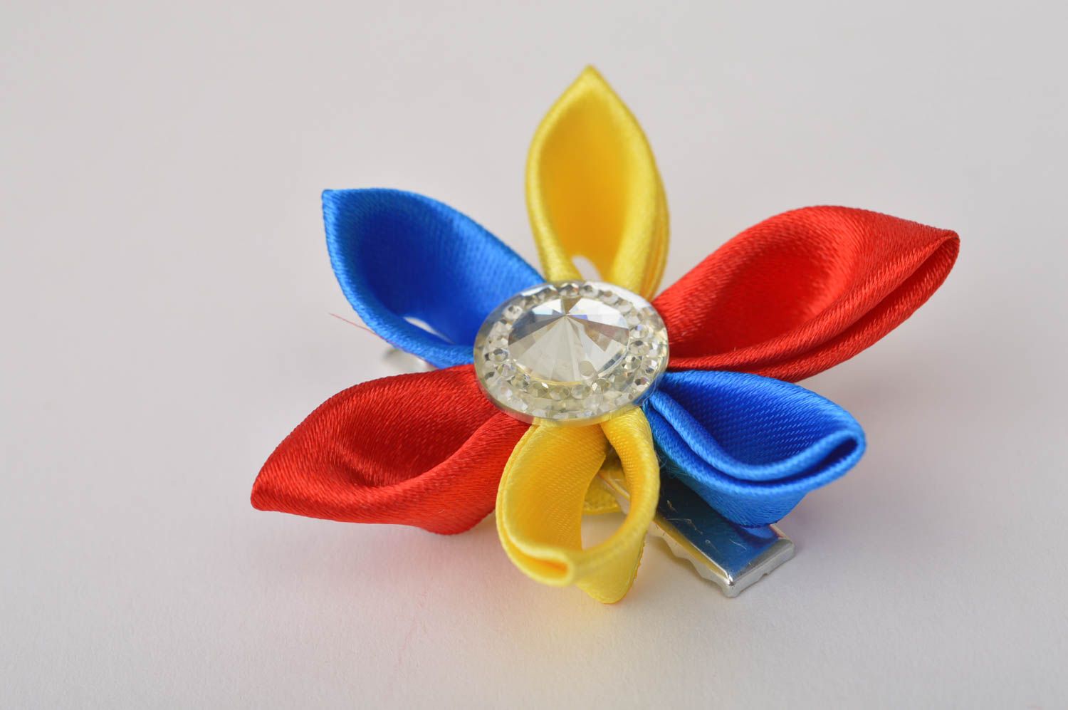 Handmade hair clip flowers for hair kanzashi flowers gifts for baby girl photo 7