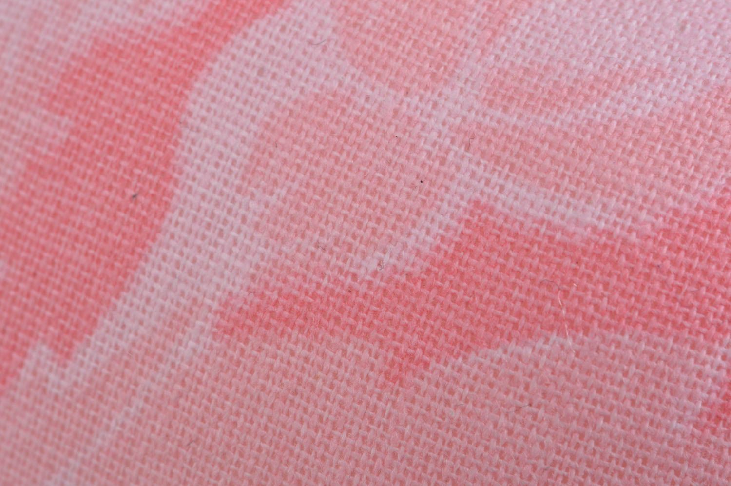 Тканевая игрушка в виде кошки небольшая розовая красивая милая ручной работы фото 5