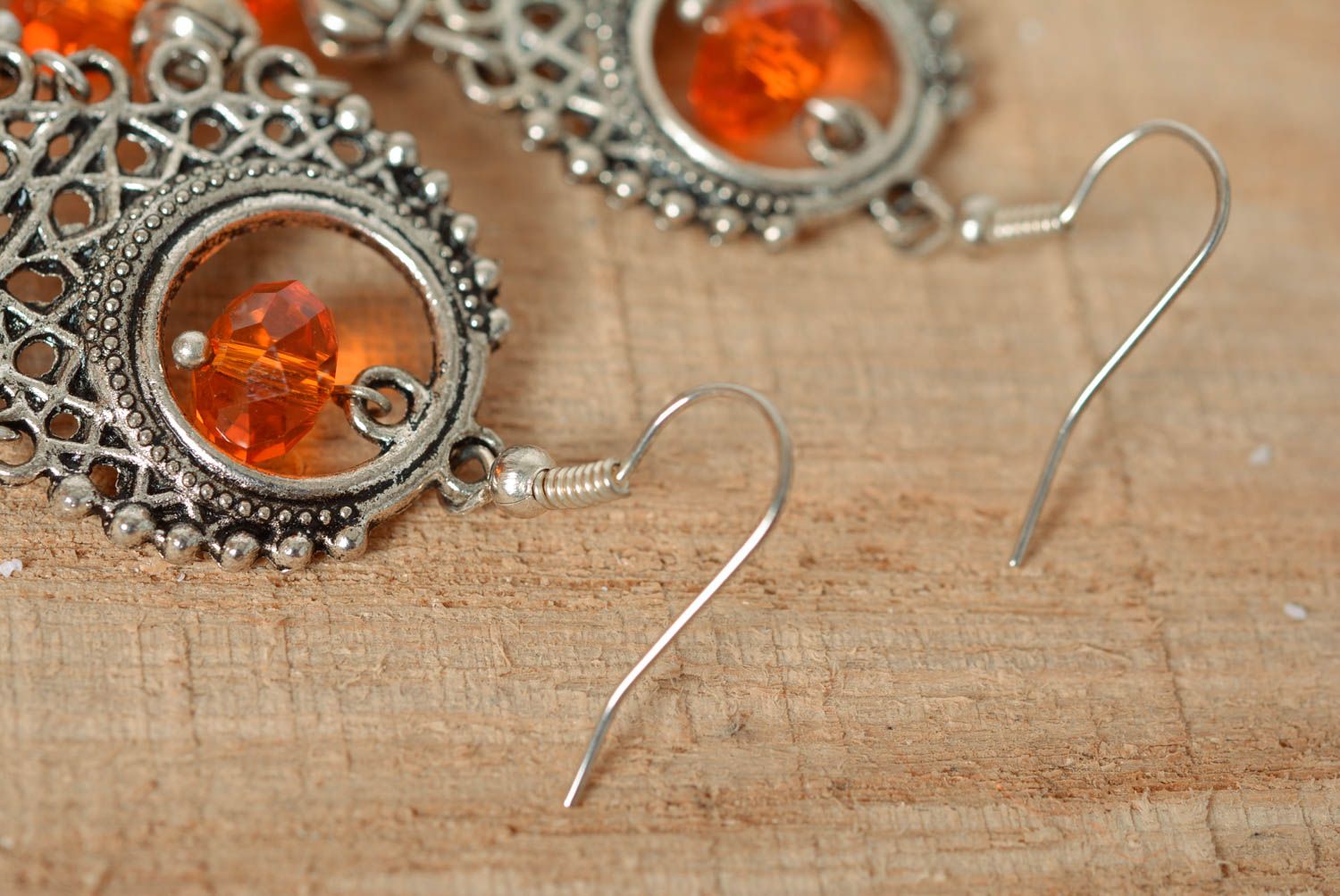 Glass handmade earrings handmade long earrings female stylish gift for women photo 5