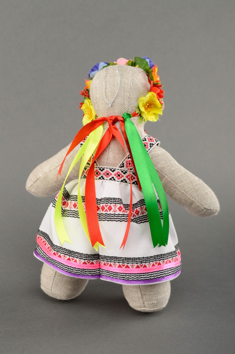Handmade designer fabric doll Ukrainian Bear photo 3