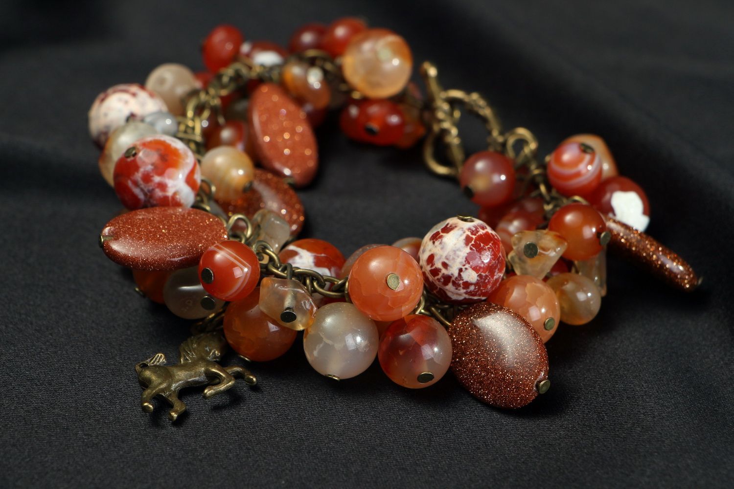 Bracelet with agate and carnelian photo 2
