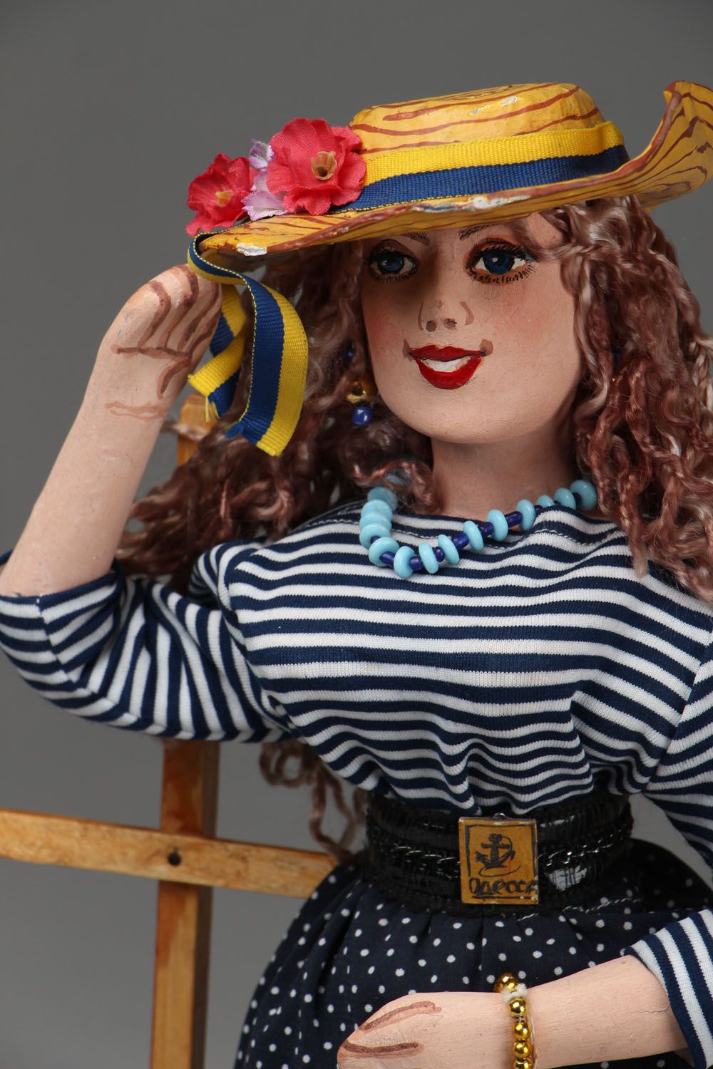 Авторская кукла-морячка  фото 2
