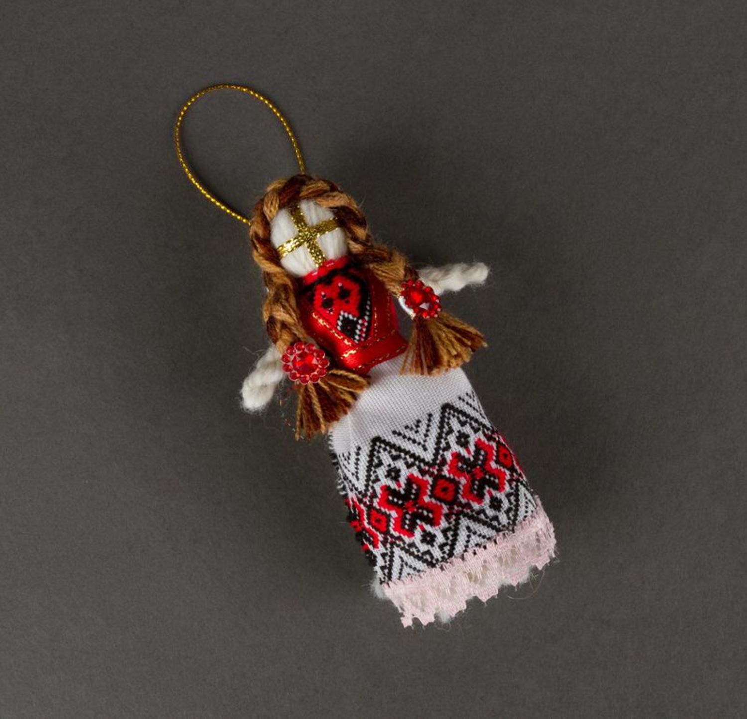 Bambola etnica di stoffa fatta a mano Amuleto talismano Portachiavi bambola
 foto 5