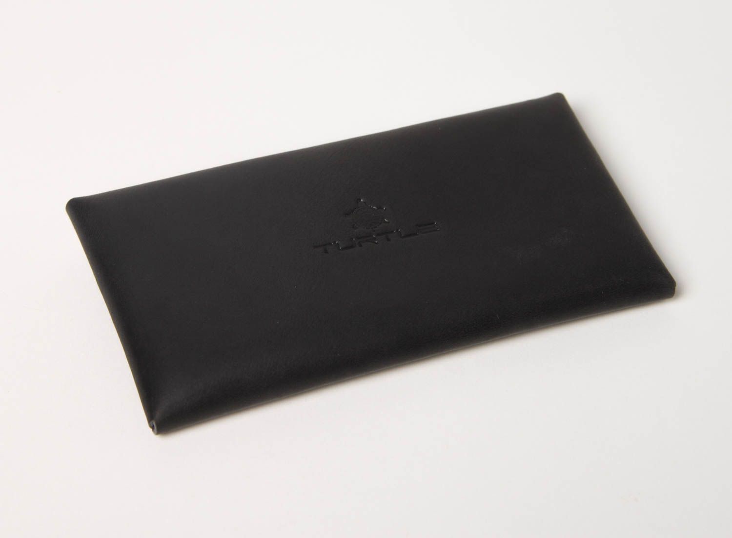 Кошелек ручной работы кожаный аксессуар черный кожаный кошелек-конверт фото 3