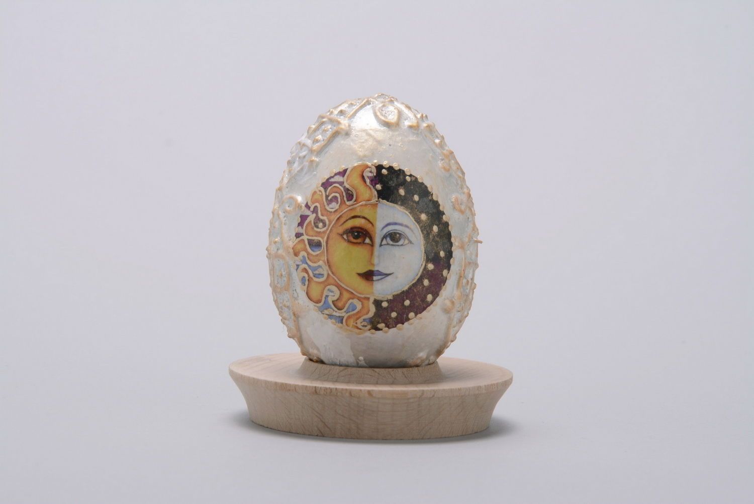 Suspension décorative artisanale œuf de Pâques Oiseau du paradis
 photo 5