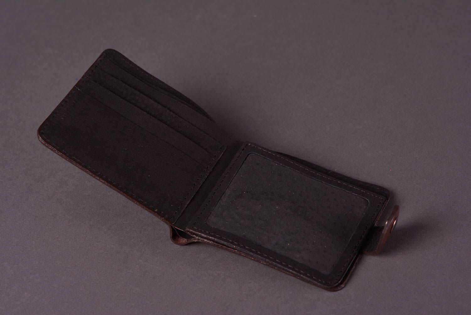 Мужское портмоне ручной работы простой аксессуар для мужчин кожаный кошелек фото 3