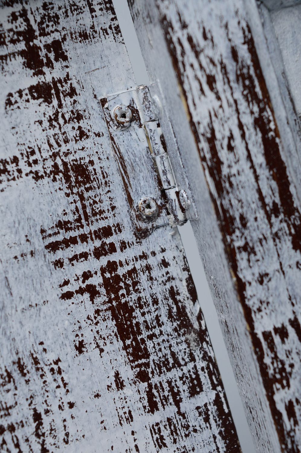 Boîte à clés murale en bois serviettage faite main  photo 4
