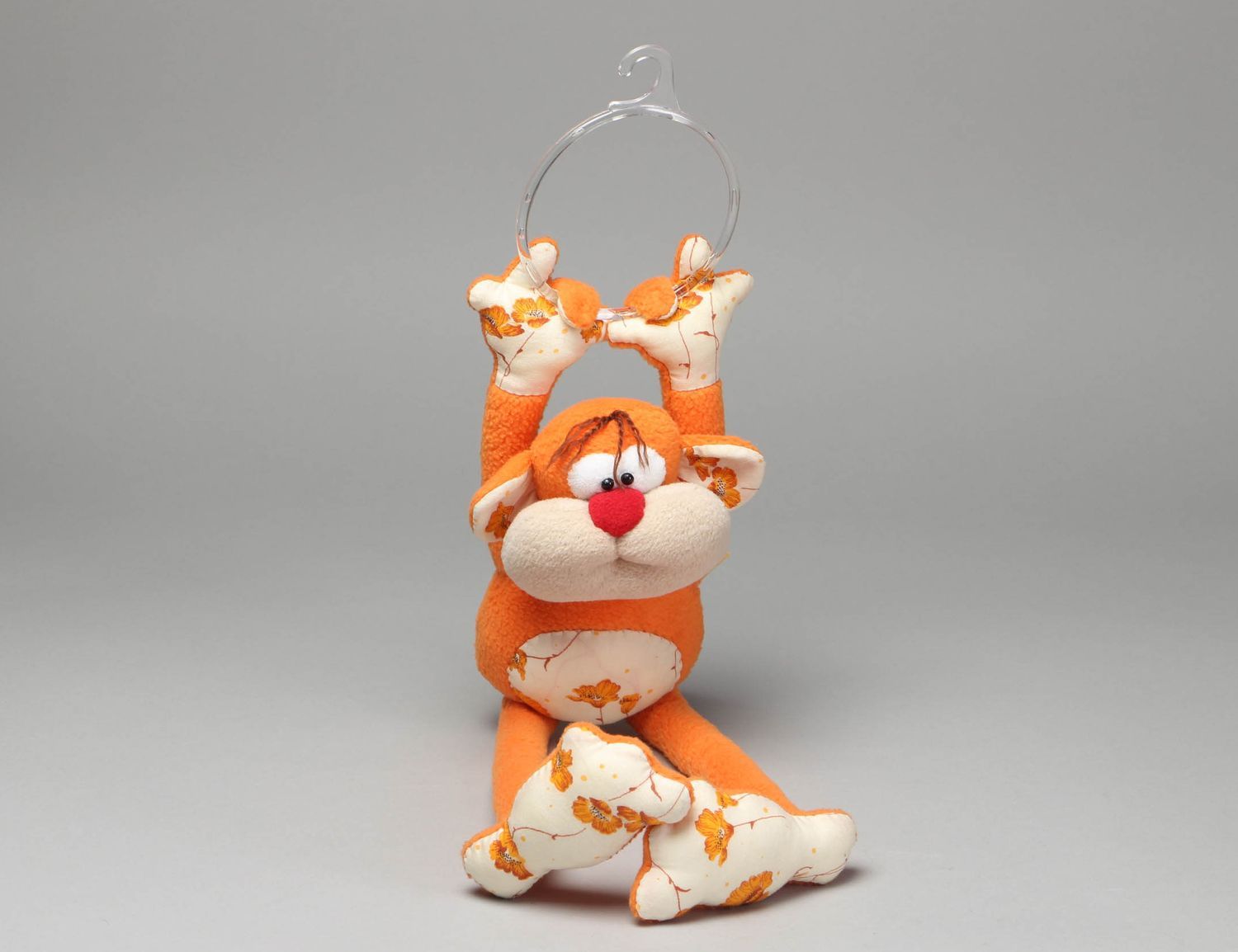 Handmade soft pendant toy Monkey photo 1