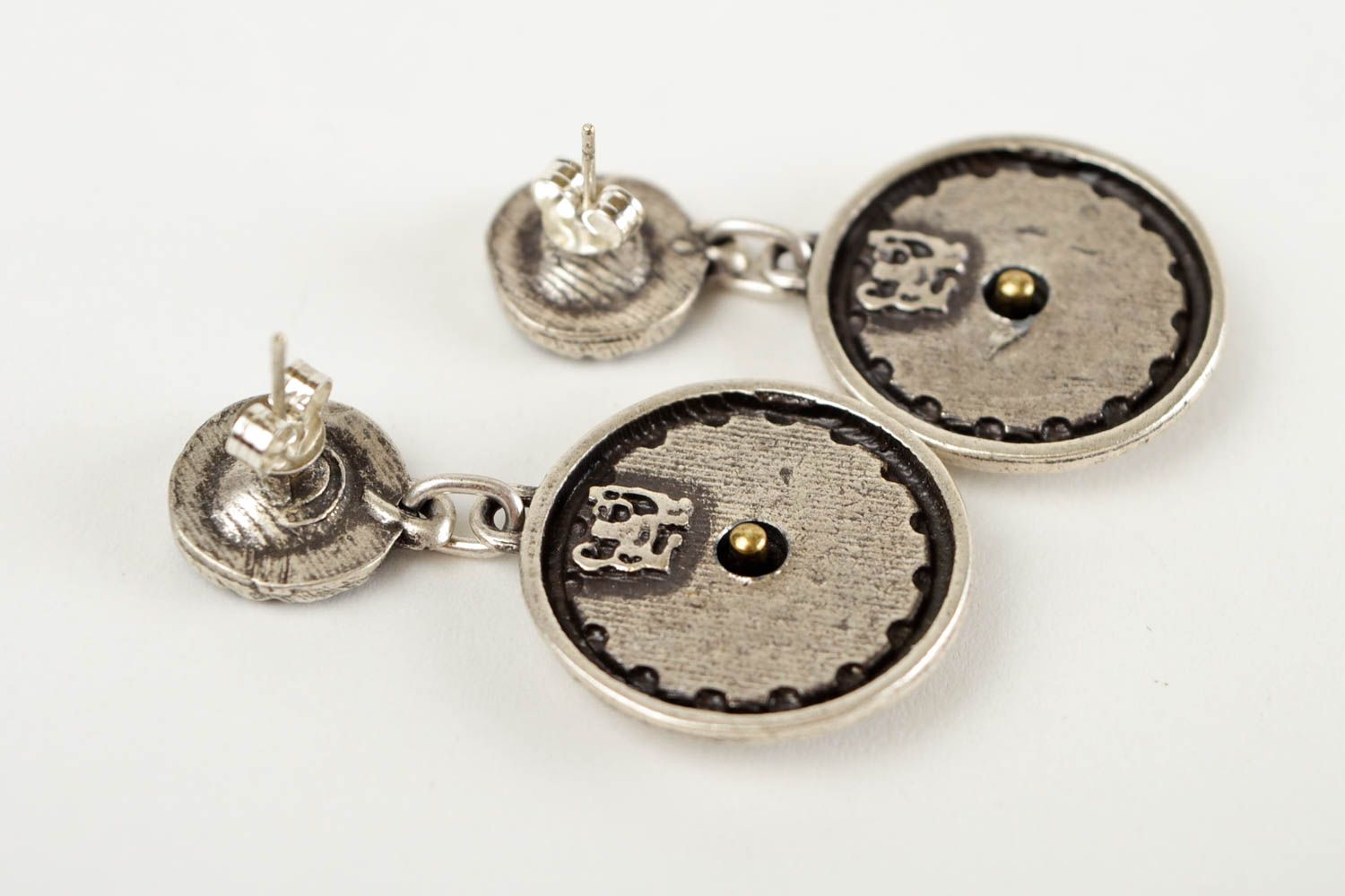 Handmade Ohrringe Designer Schmuck Geschenk für Frauen Metall Ohrringe  foto 5