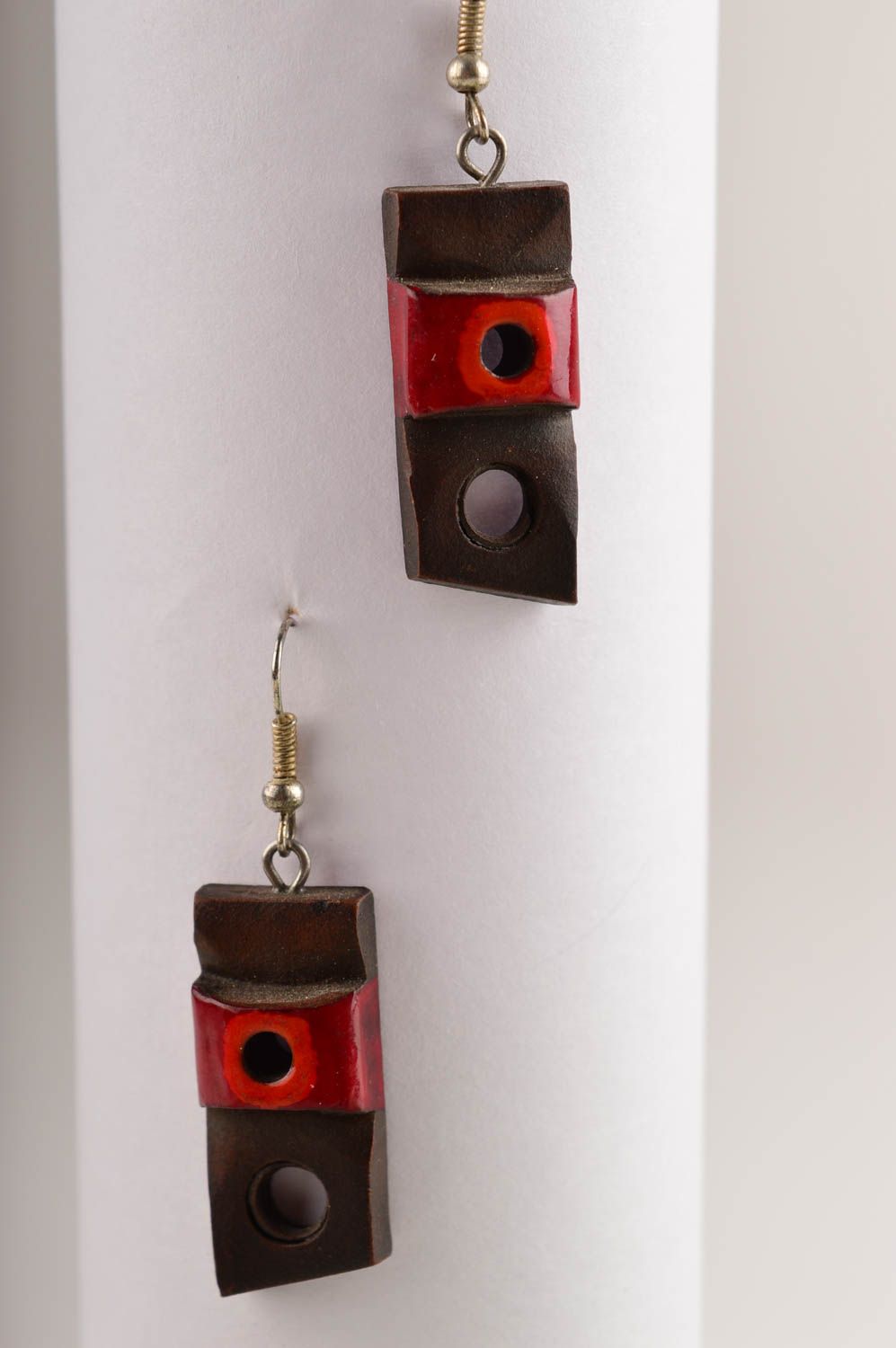Handmade ceramic earrings designer jewelry fashion accessories gifts for her photo 1
