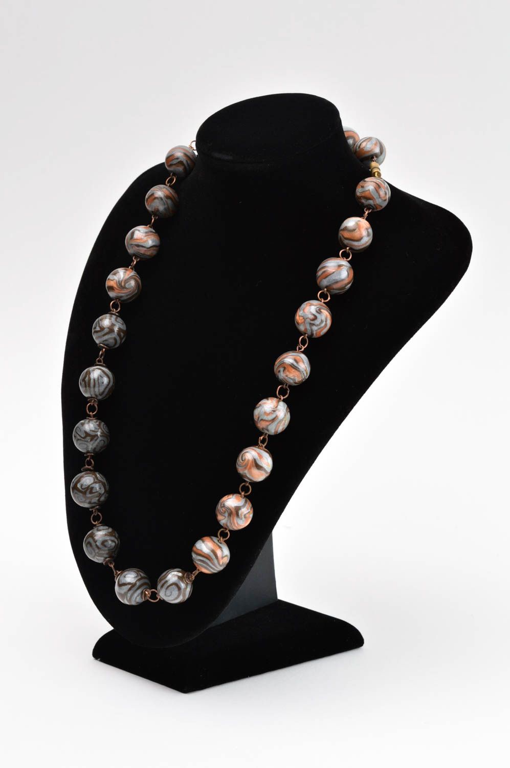 Handmade Modeschmuck Halskette Frauen Accessoire Damen Collier aus Polymerton foto 1