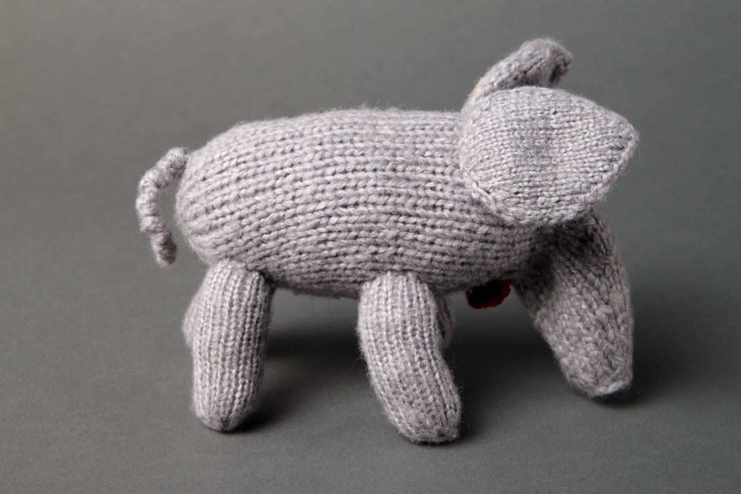 Handmade Strick Kuscheltier Spielzeug Elefant Geschenkidee für Kinder originell foto 2