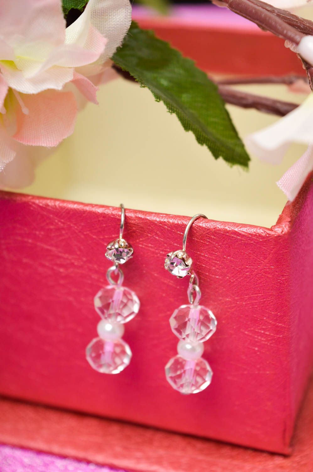 Handmade earrings transparent fashion earrings long earrings  dangle earrings   photo 1