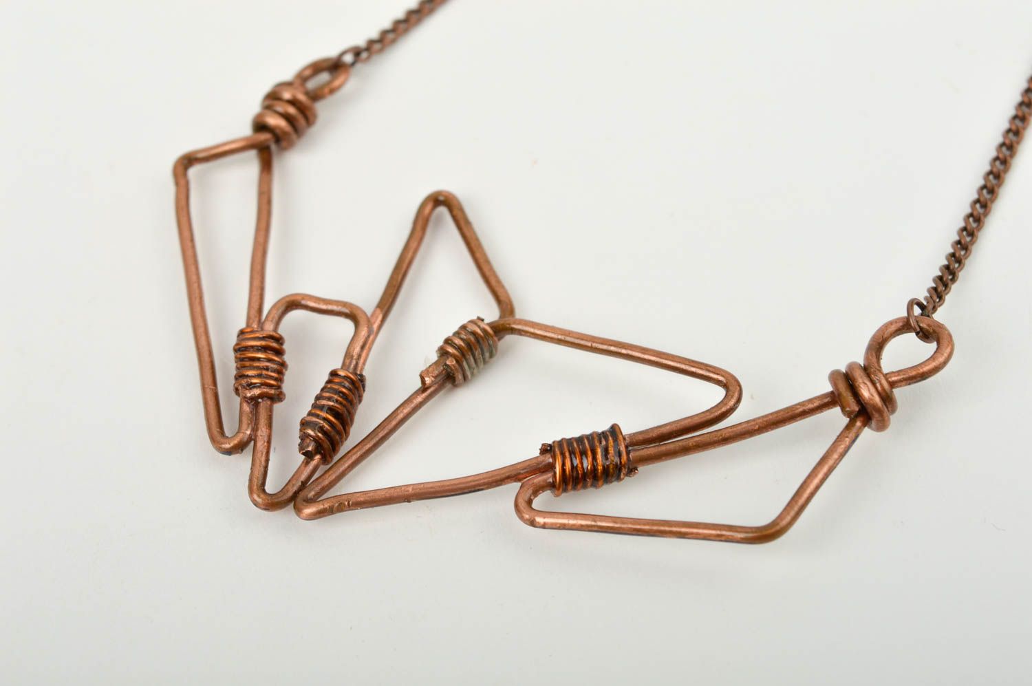 Kupfer Anhänger handmade Halsketten Anhänger moderne Halskette für Frau foto 4