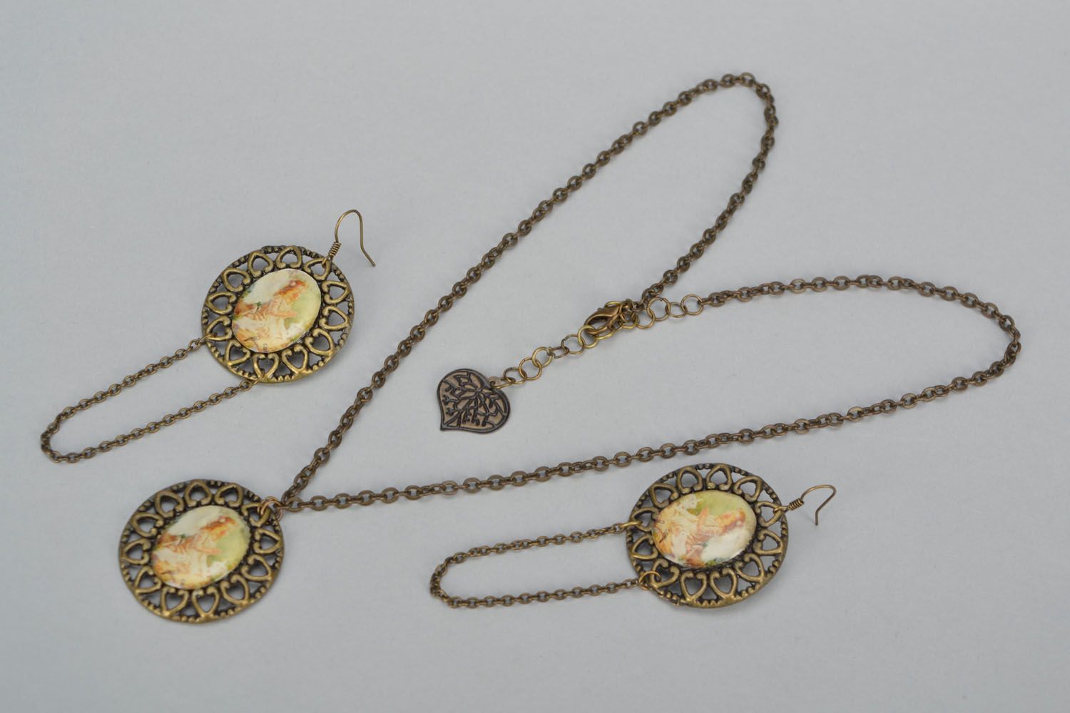 Homemade earrings and pendant photo 2