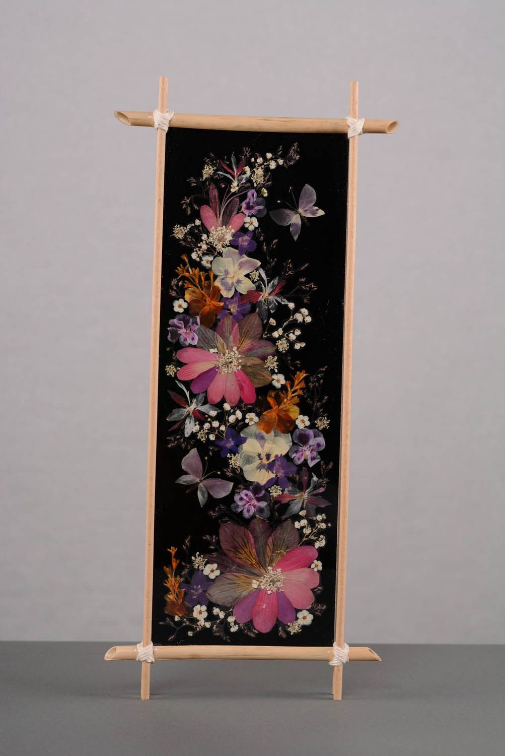 Quadro con fiori secchi fatto a mano quadro insolito decorazione da parete foto 1