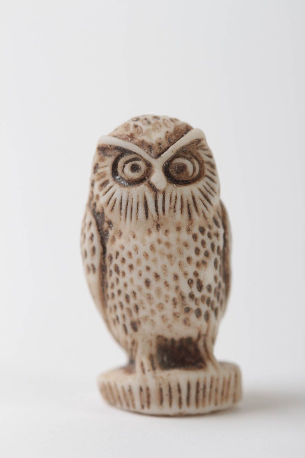 Owl figurine handmade decorations coffee table decoration polymer resin  photo 2