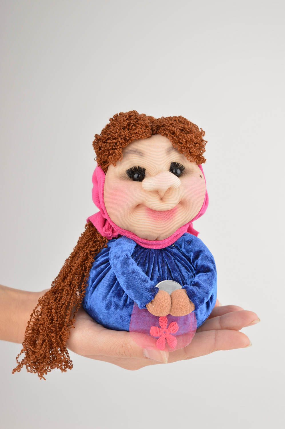 Авторская кукла игрушка ручной работы дизайнерская кукла забавная чулочная фото 5