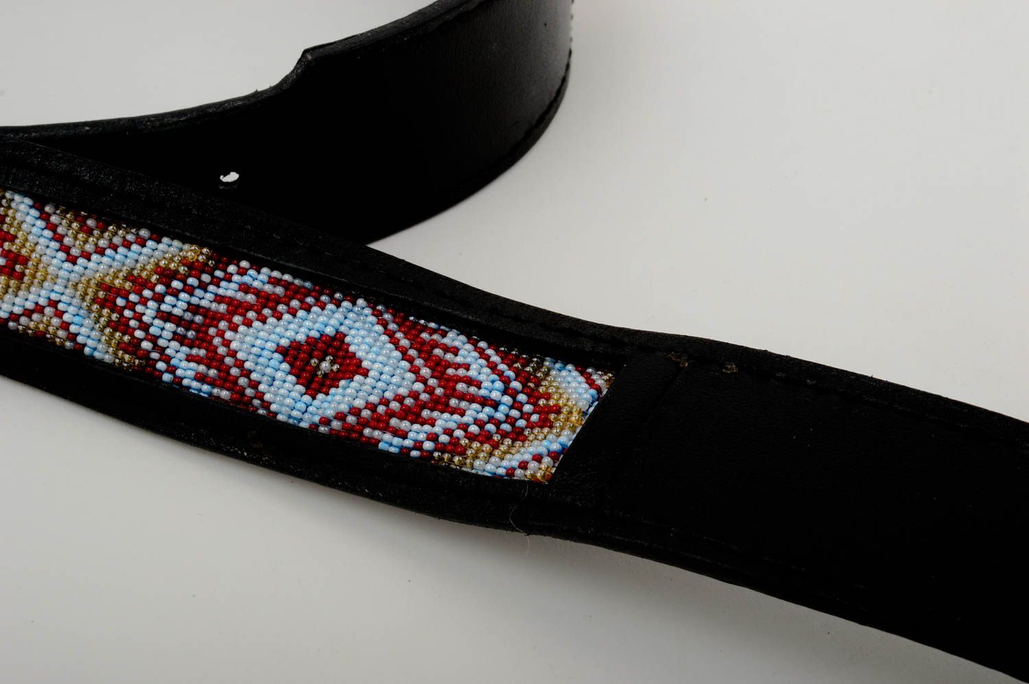 Handmade belt for men leather belt unusual belts beaded belt for women photo 4