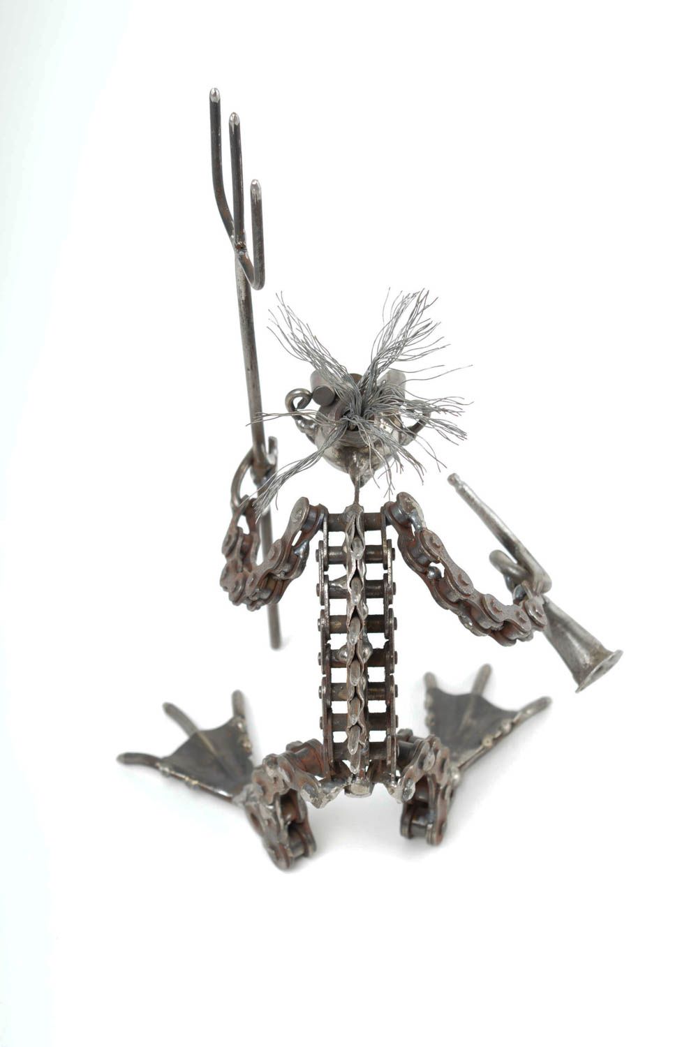 Figurine en métal faite main Statuette design originale Déco maison cadeau photo 4