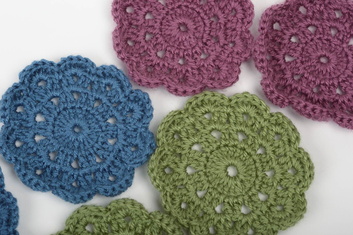 Handmade stands for hot crocheted stand for cups kitchen textiles home decor photo 2