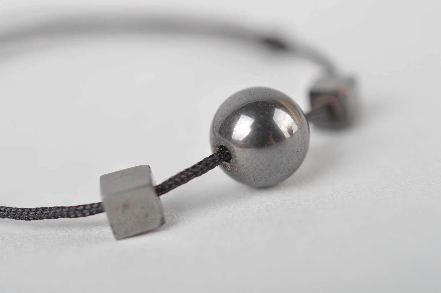 Handmade accessories designer bracelet beautiful black bracelet with bead  photo 3