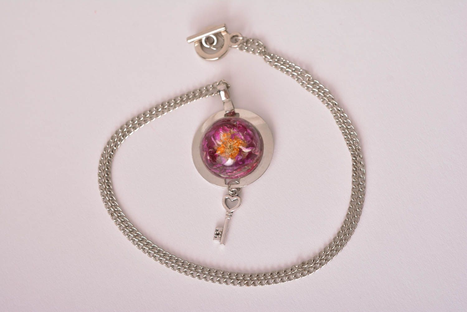 Handmade pendant unusual accessory for girl epoxy resin jewelry designer pendant photo 2