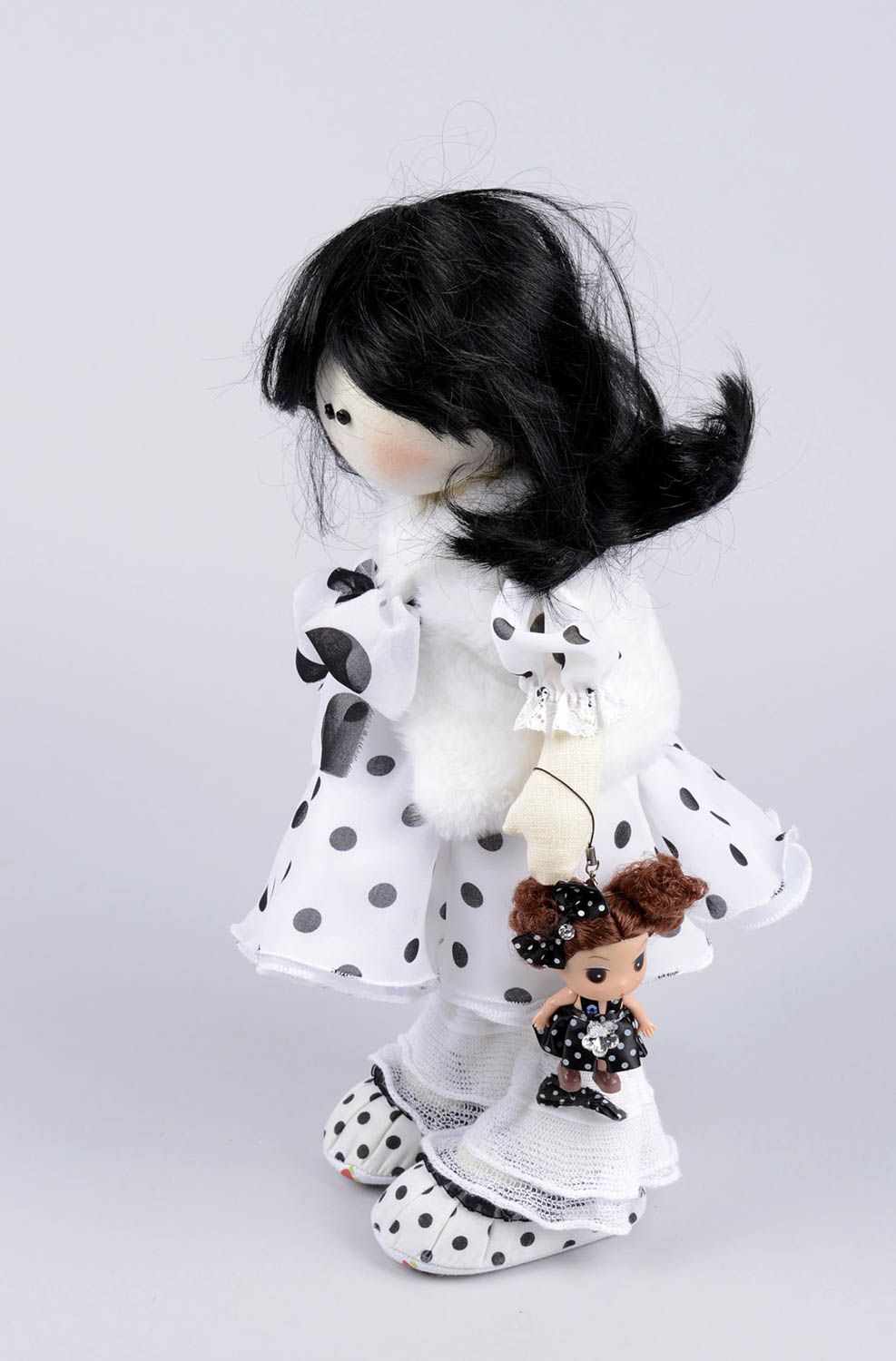 Handmade Designer Puppe für MädchenStoff Spielzeug Deko Puppe Stoff Puppe grell foto 2