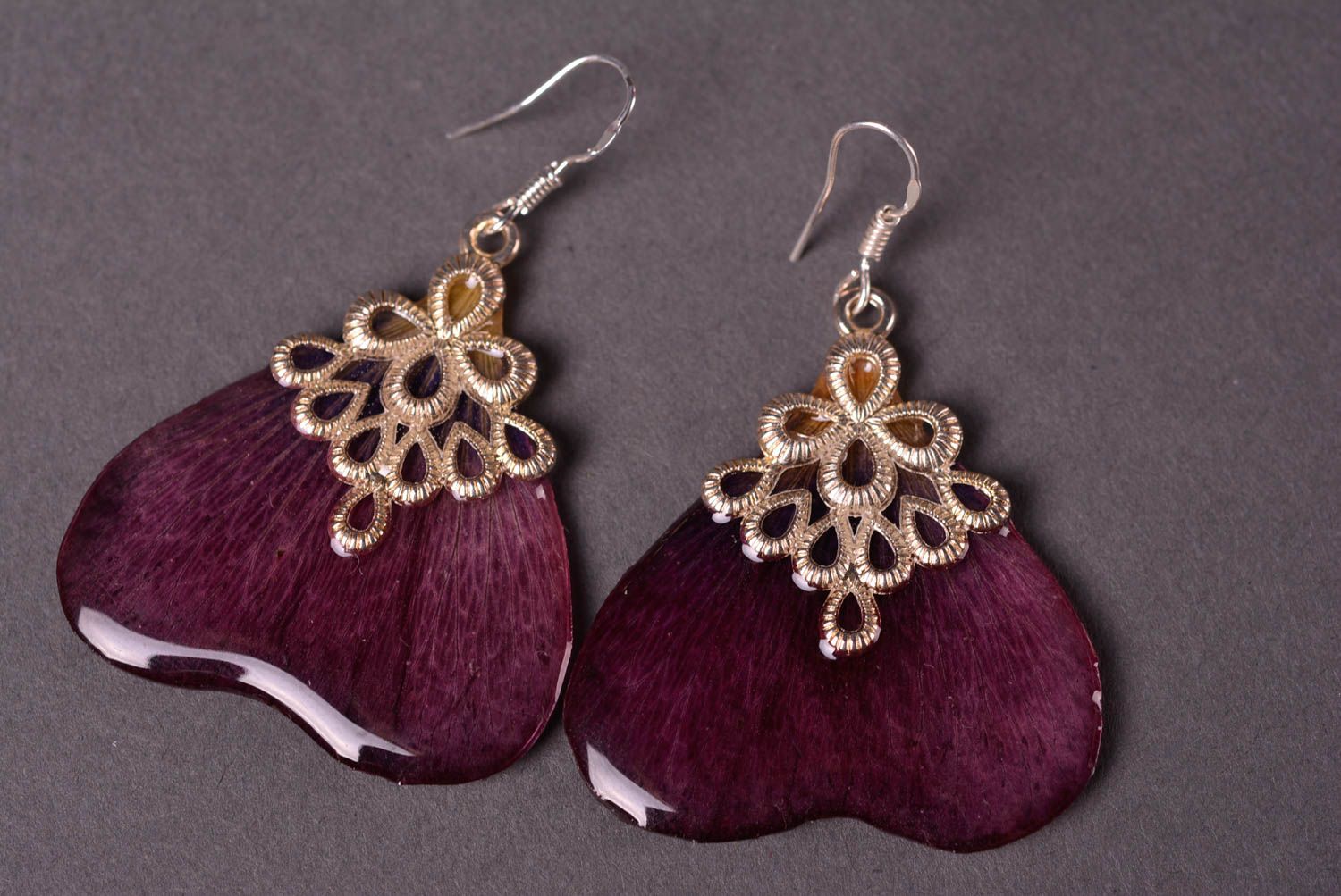Handmade bijouterie botanic earrings stylish earrings with charms gift for girl photo 3