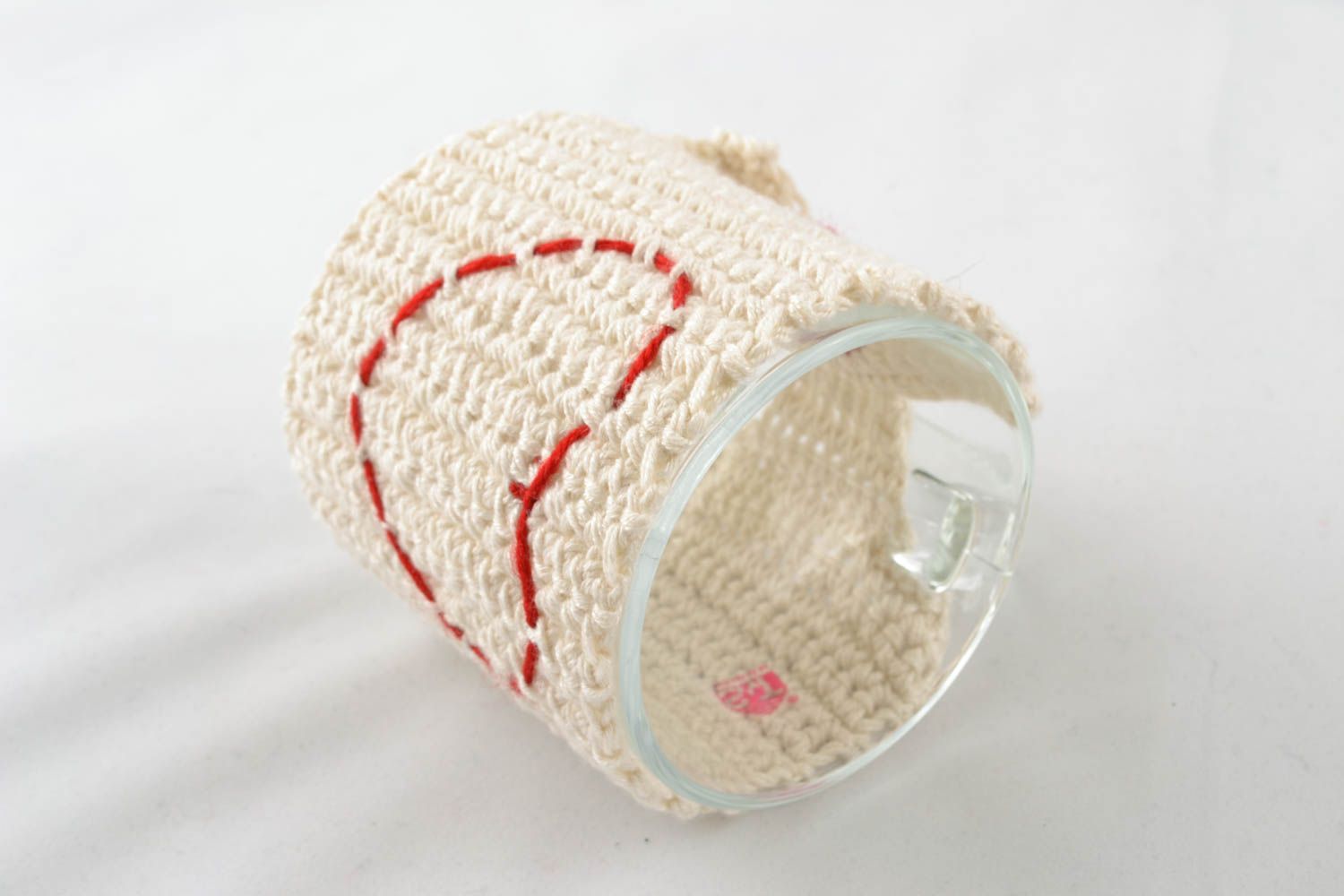 Cup with crochet cozy photo 3