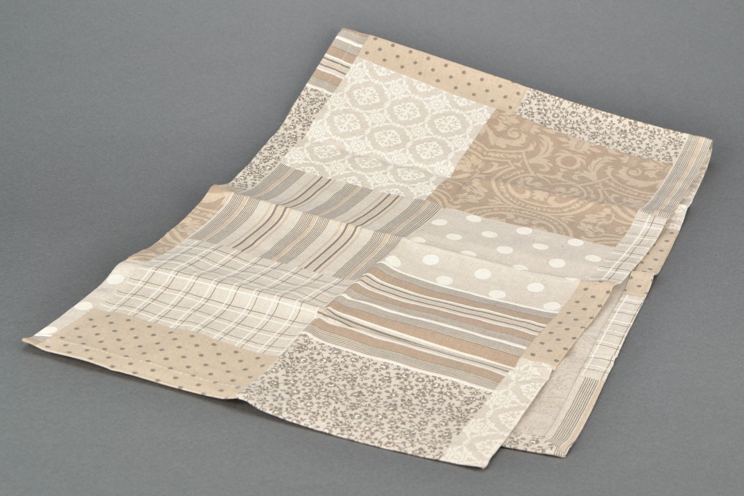 Nappe de table en tissu de coton et polyamide faite main rectangulaire photo 2