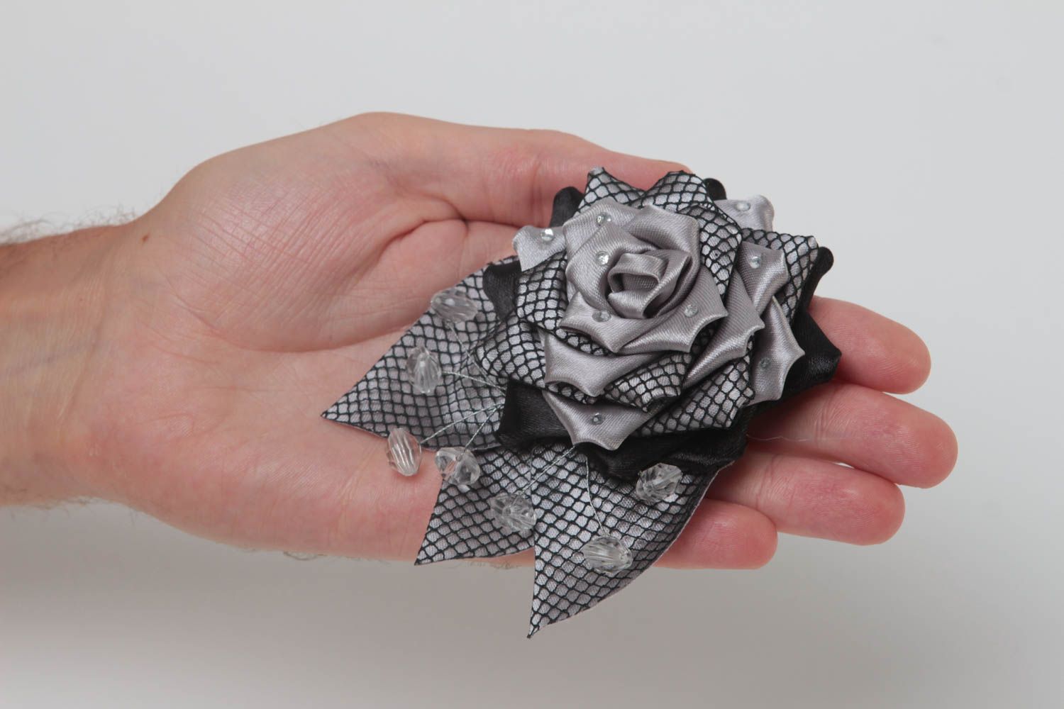 Broche con forma de flor hecho a mano accesorio de moda regalos para amigas foto 5