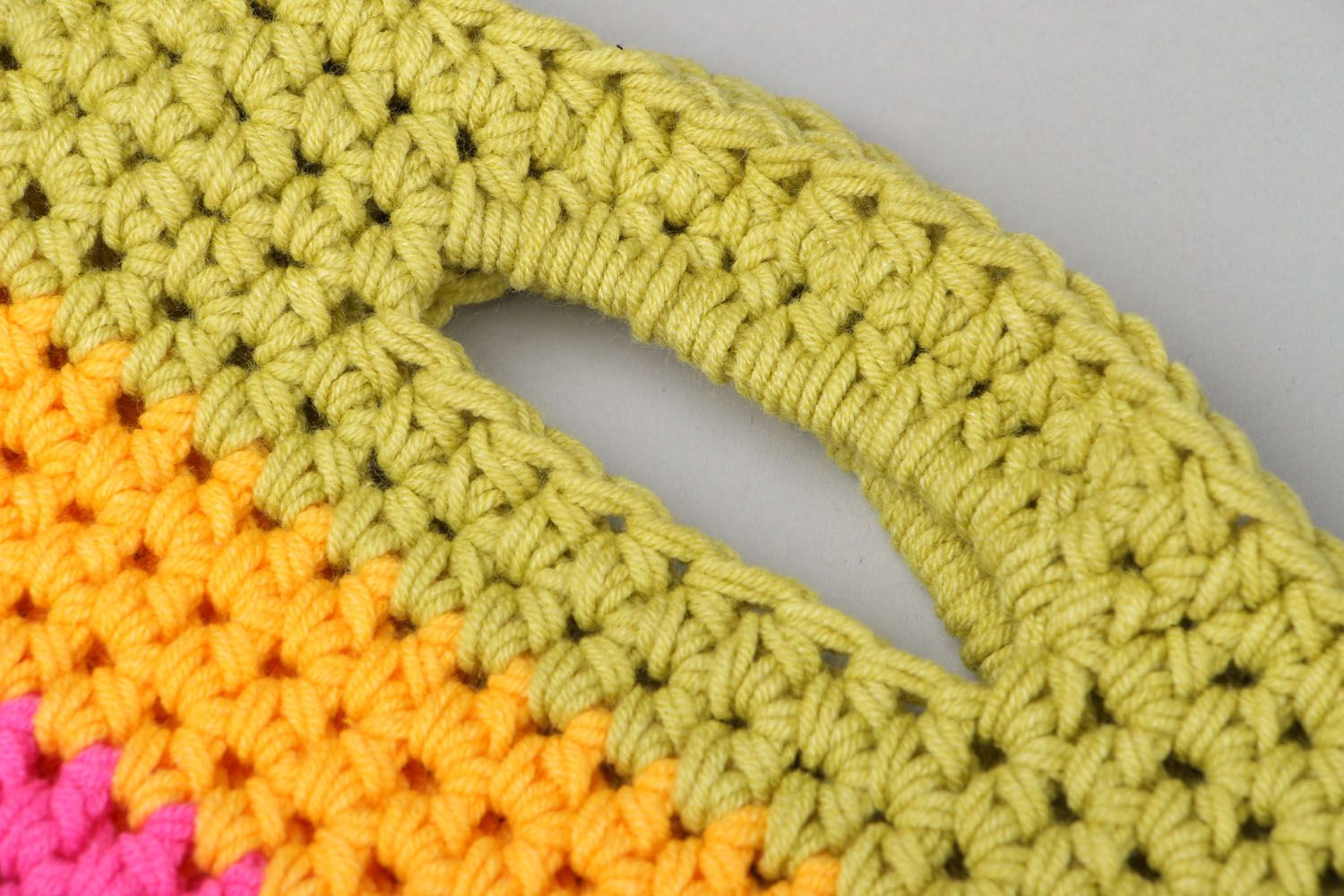 Cotton crocheted bag photo 2