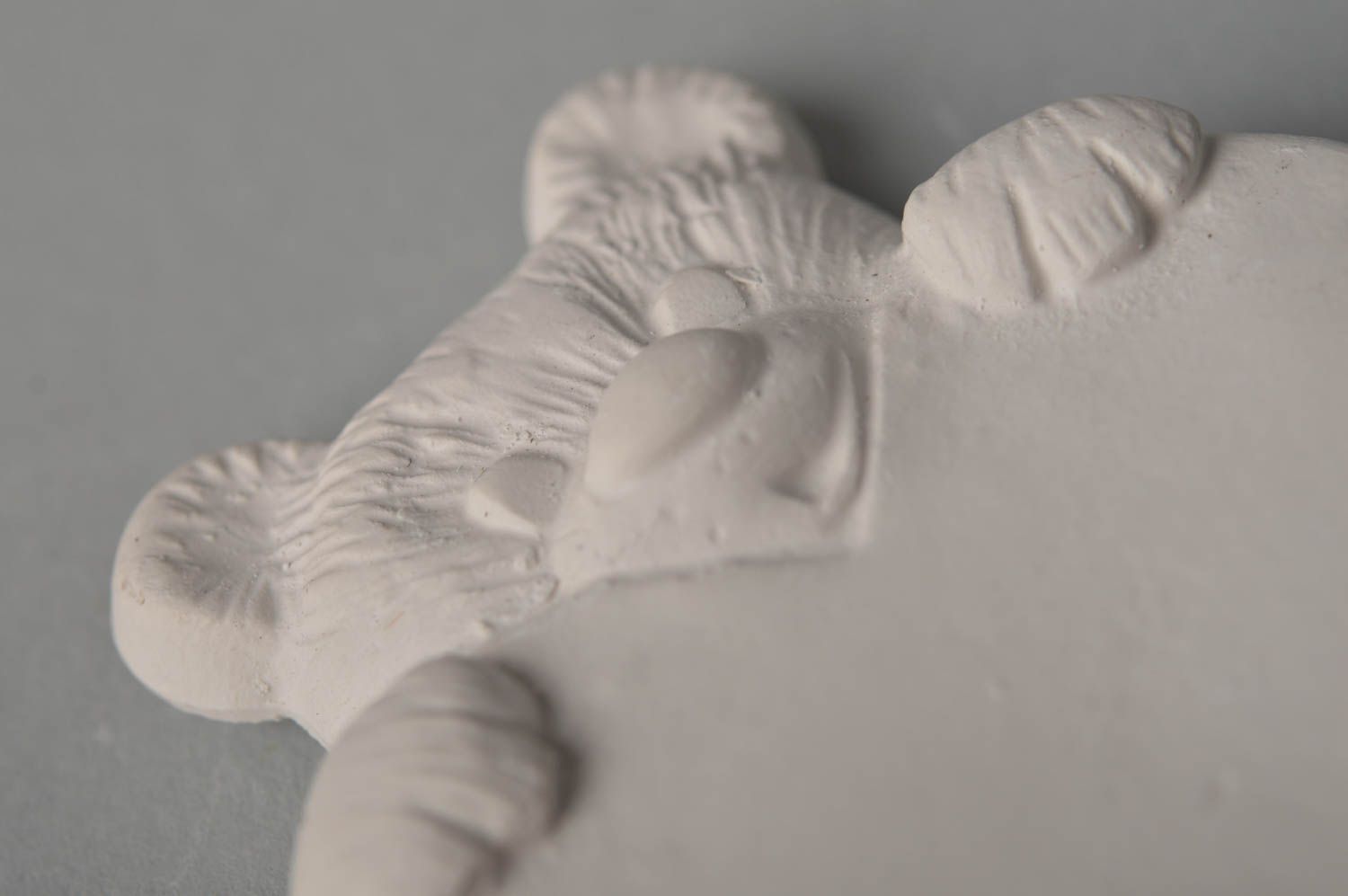 Magnet frigo fait main Figurine à peindre plâtre Aimant frigo ours Déco cuisine photo 2
