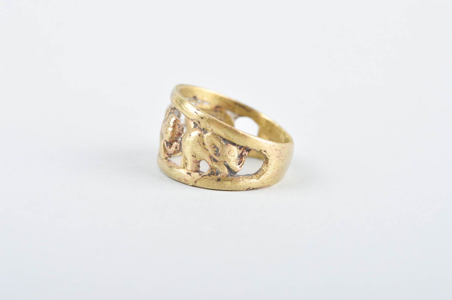 Unusual handmade brass ring metal craft beautiful jewellery rings for women photo 3
