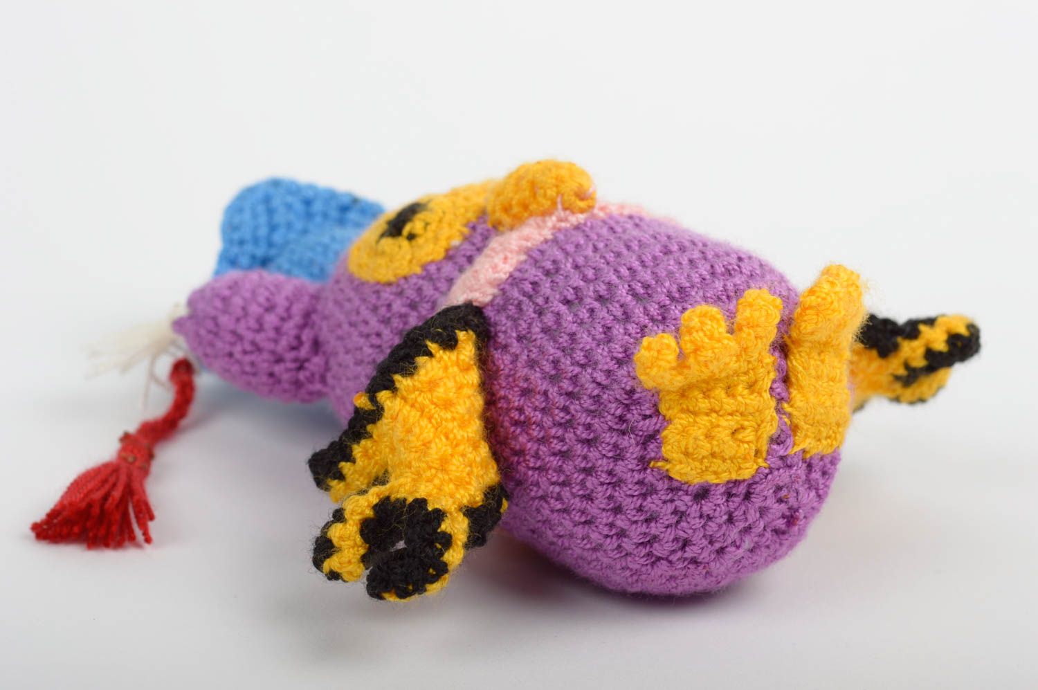 Peluche hibou faite main Jouet tricoté au crochet en coton Cadeau enfant photo 4