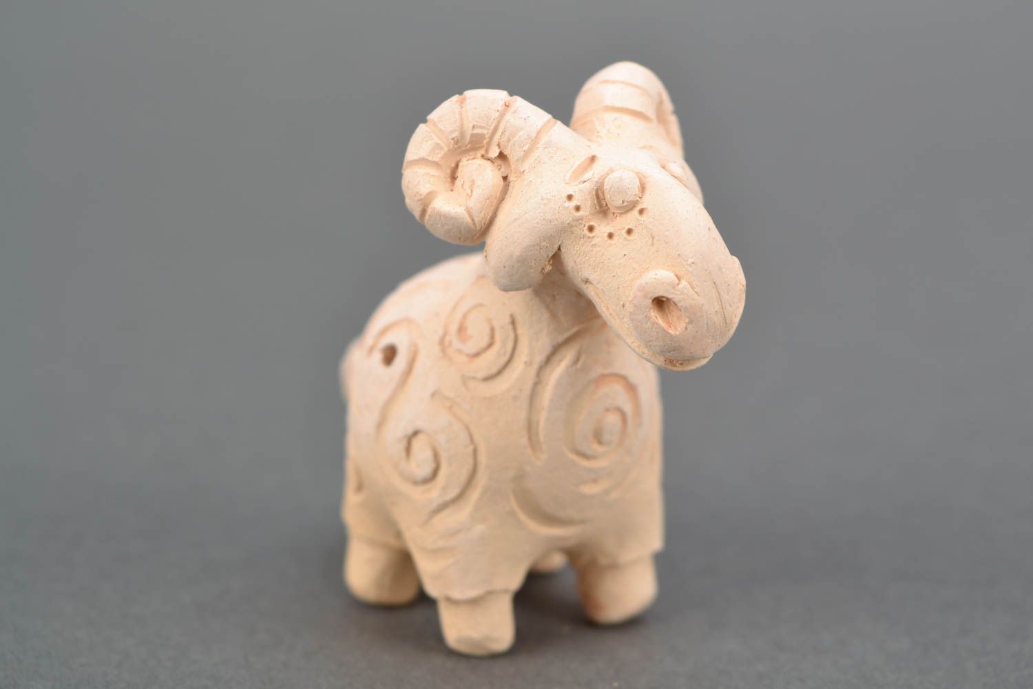 Sifflet en céramique fait main Mouton photo 1