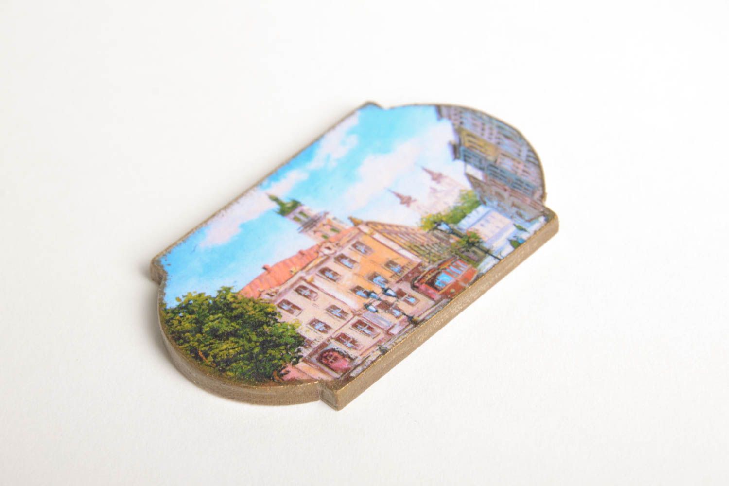 Handmade Wohn Accessoire Magnet für Kühlschrank Deko für die Küche Straßenbahn  foto 5