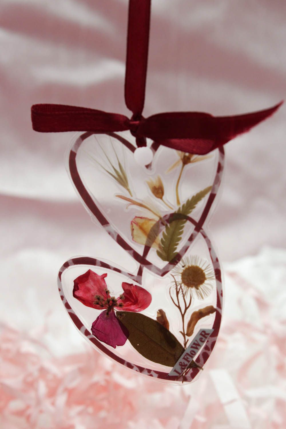 Декор для дома красивое сердце с цветами подвеска для дома декоративное сердце фото 1