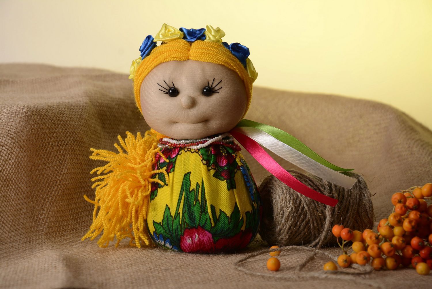 Sachet doll made from natural fabrics photo 4