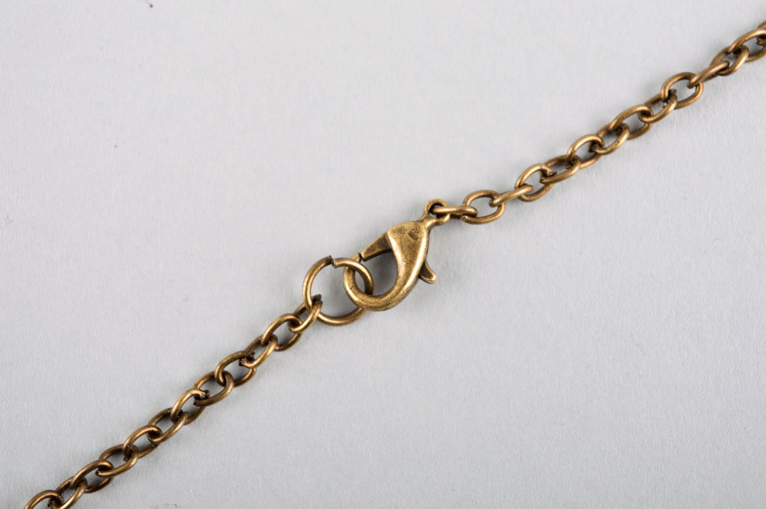 Handmade chain pendant with glass stylish jewelry handmade accessories  photo 5