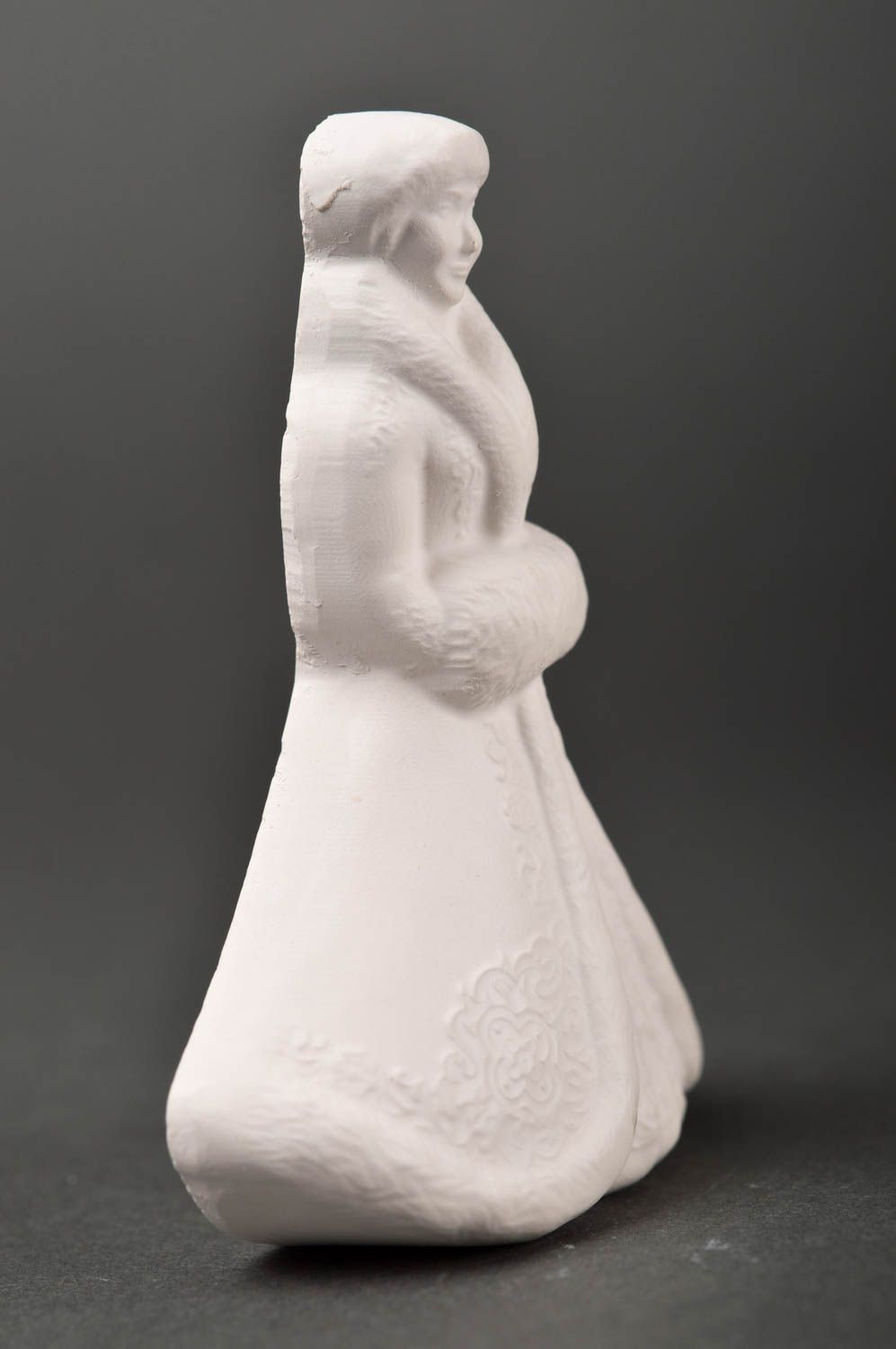 Handmade blank for creativity unusual white decor stylish decoupage figurine photo 4