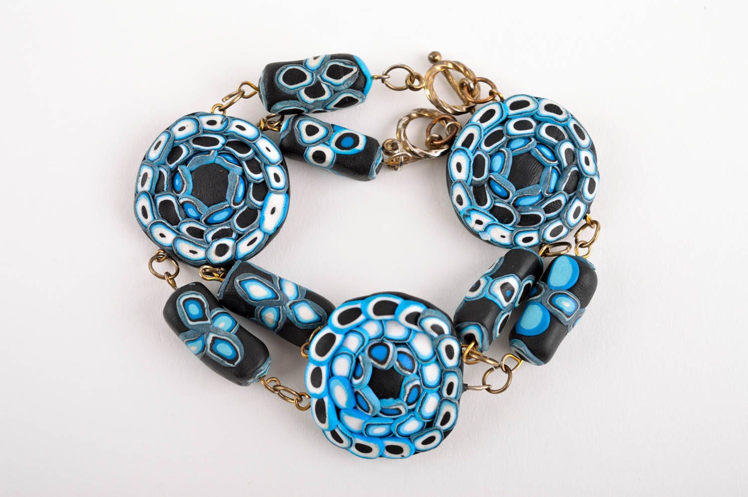 Handmade bracelet polymer clay designer jewelry flower jewelry womens bracelets photo 2
