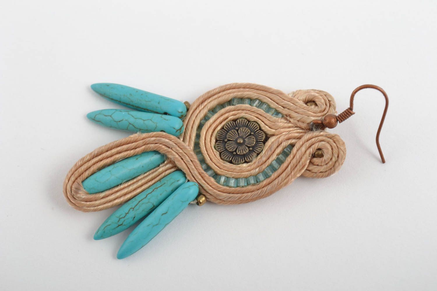Beautiful handmade soutache earrings fashion accessories cool jewelry gift ideas photo 5